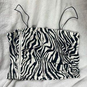 Zebra print top